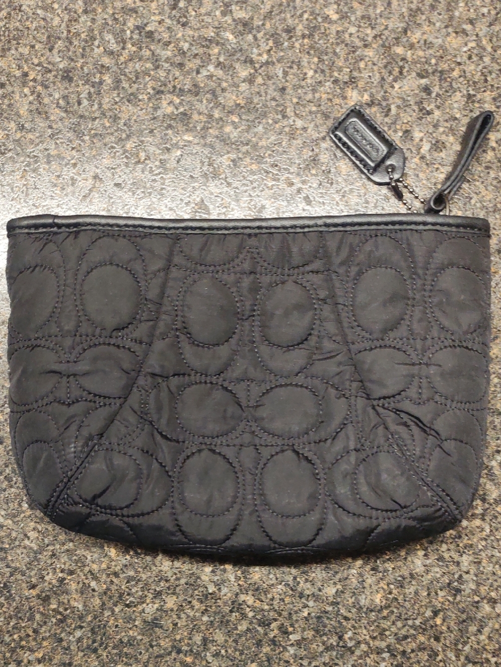 Coach Black Quilted Cosmetic Pouch - Picture 14 of 14